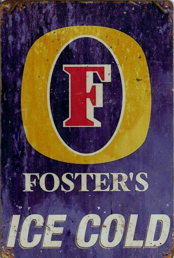 Fosters Ice Cold - Old-Signs.co.uk
